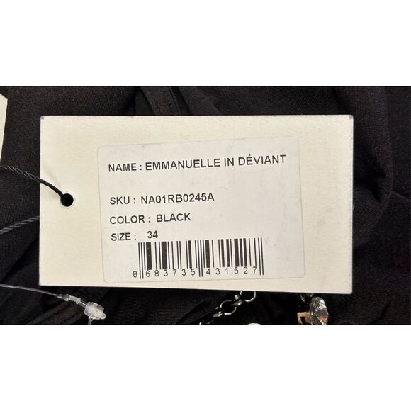 THE NEW ARRIVALS BY ILKYAZ OZEL Emmanuelle Jersey Dress in Black NWT Size Fr 34/ - Picture 10 of 10